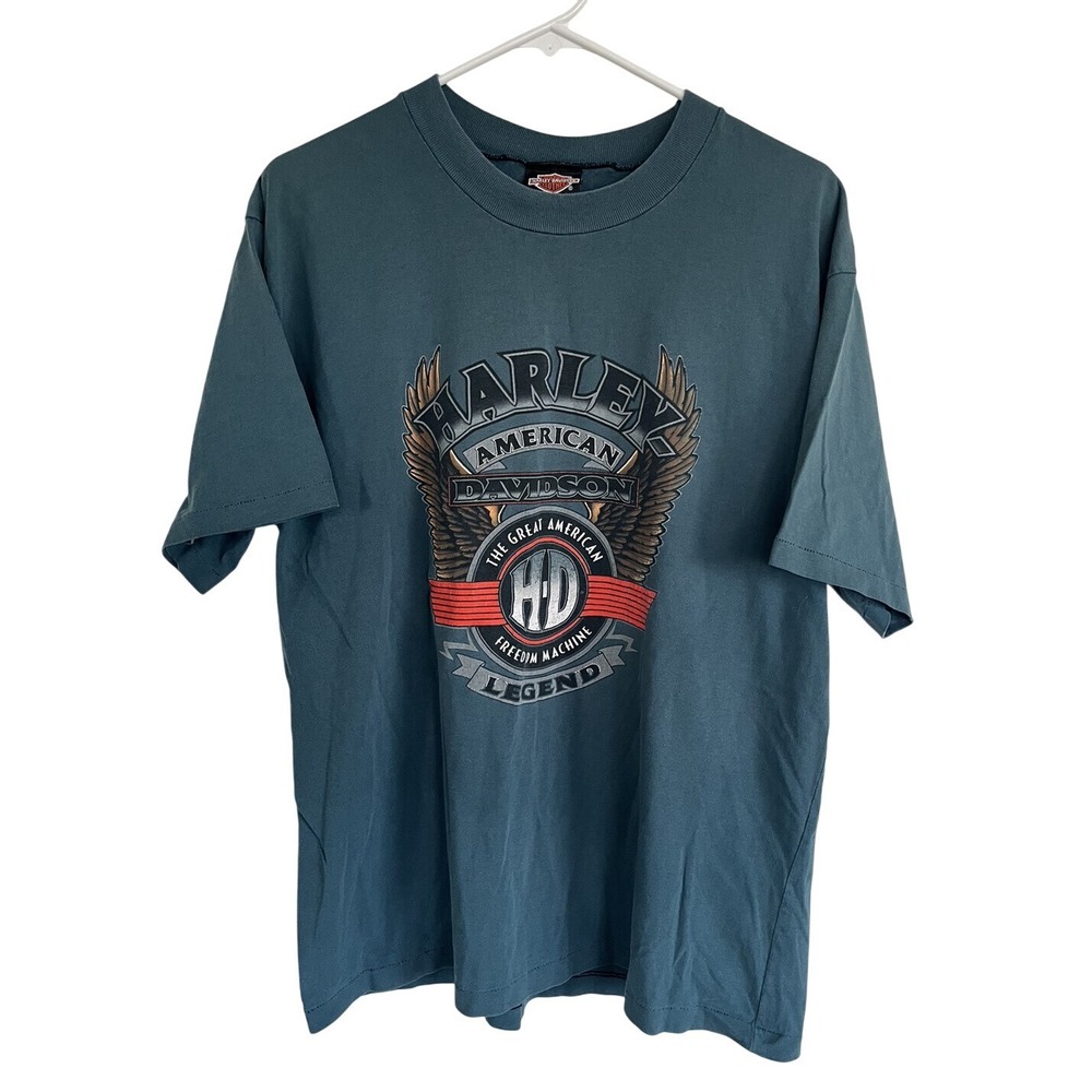 Harley Davidson 90s Double Sided Graphic T-Shirt Darwin Dynacycles Australia VTG